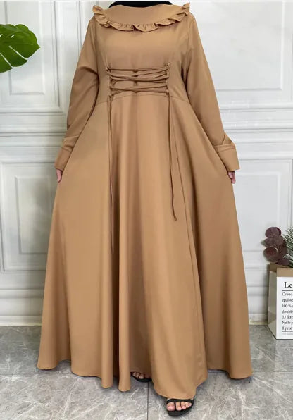 Chiffon Linen Long Sleeve Skirt