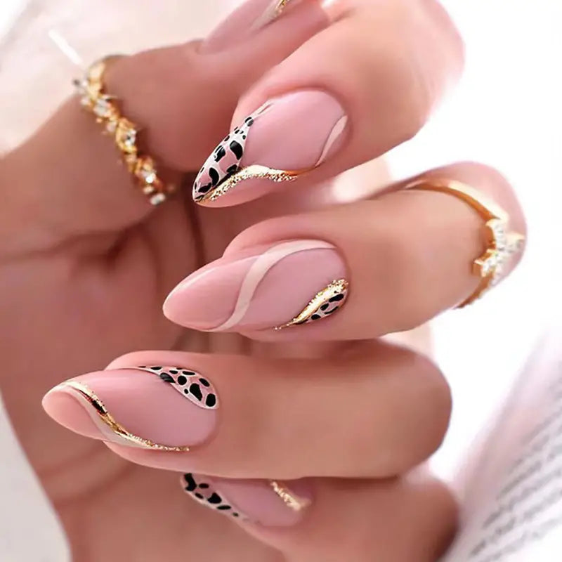 Chic Pink Leopard Press-On Nails