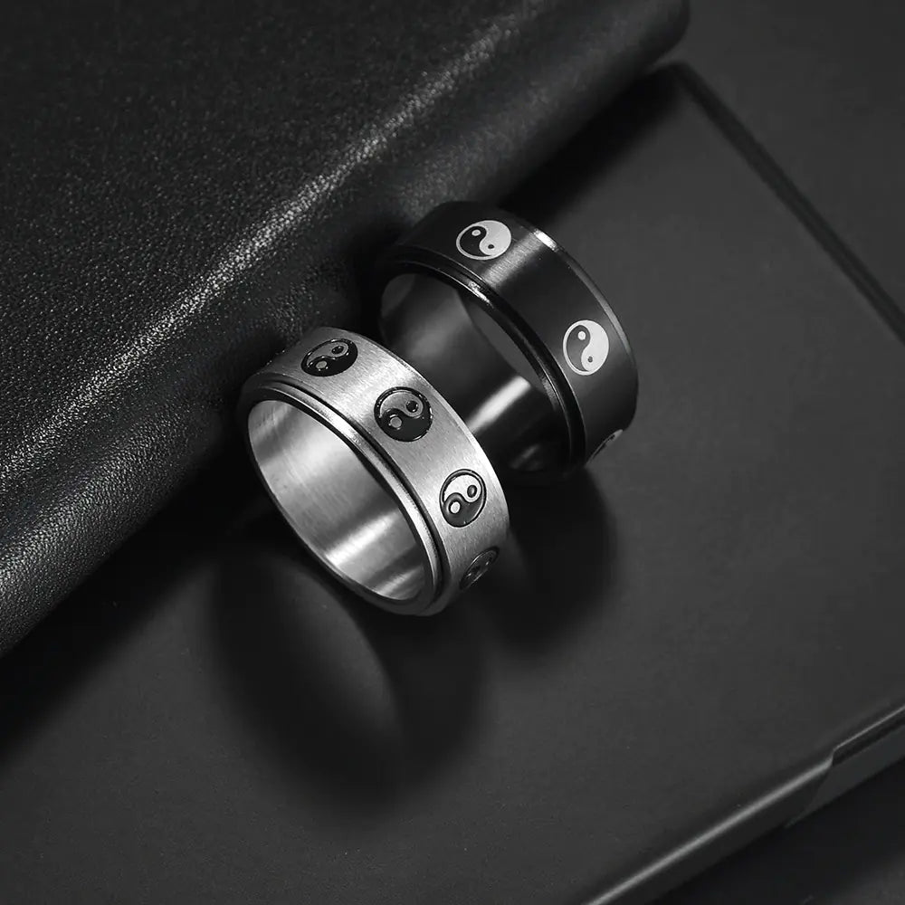 Sleek Stainless Anxiety Relief Ring
