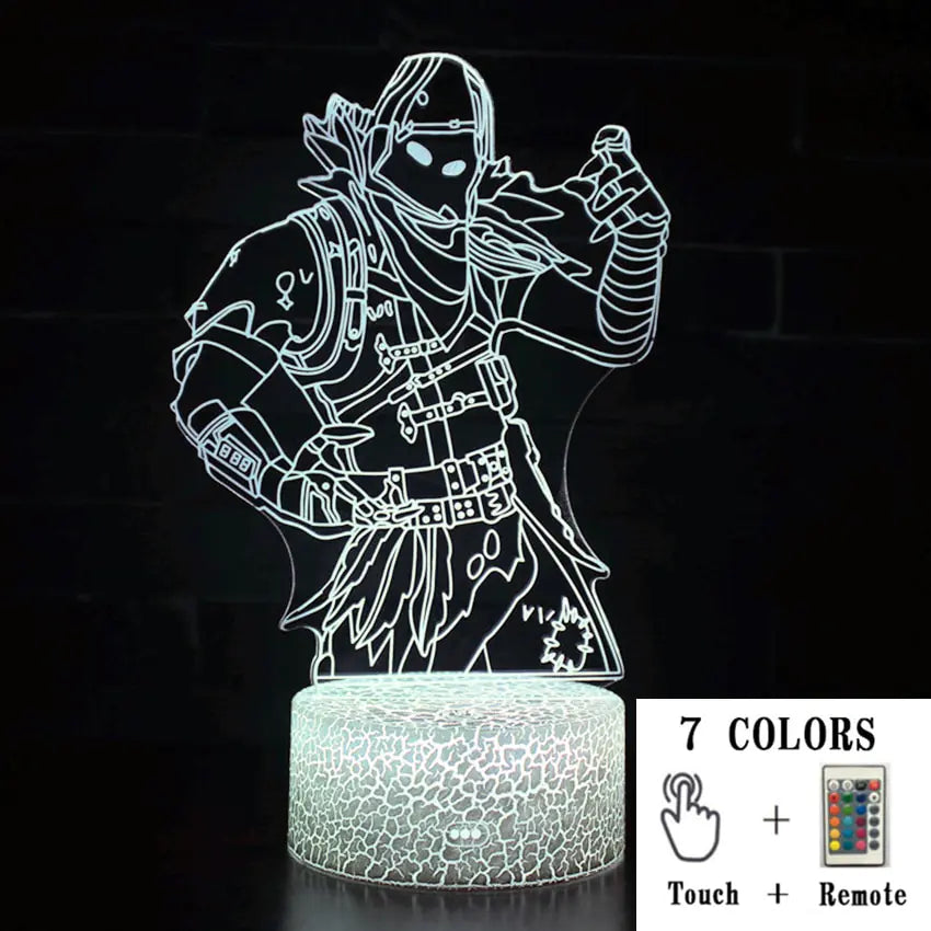 Colorful 3D LED Touch Lamp