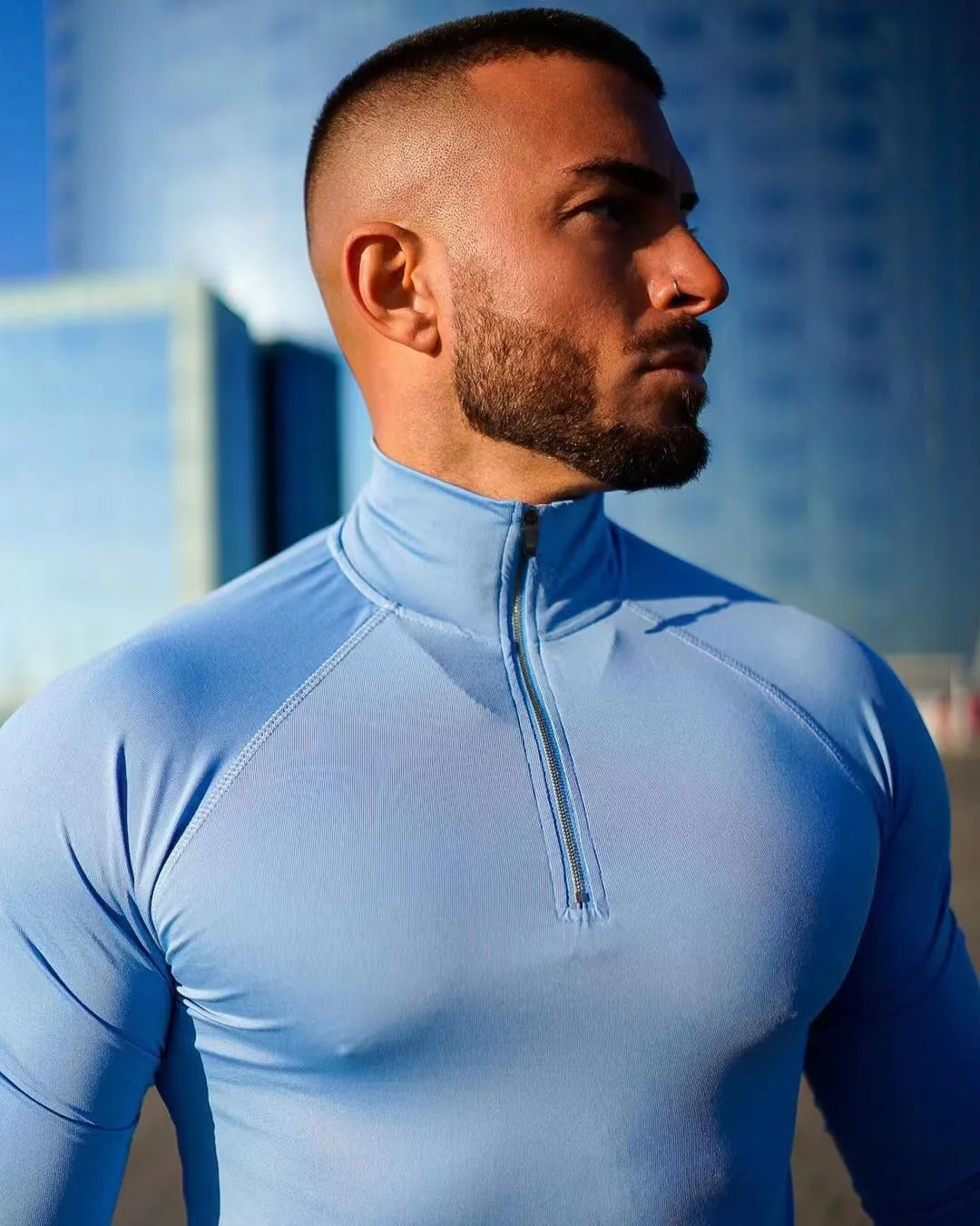 Athletic Half-Zip Workout Tee