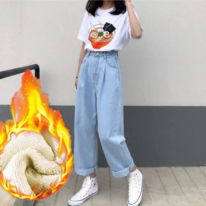 Chic Autumn-Winter High-Waist Jeans