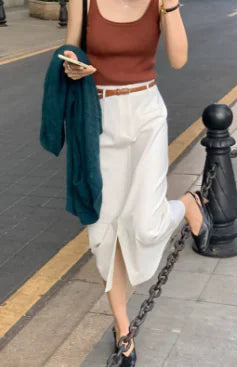 Elegant Summer Slit Skirt
