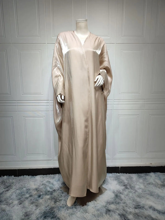 Chic Muslim Satin Gown for Women
