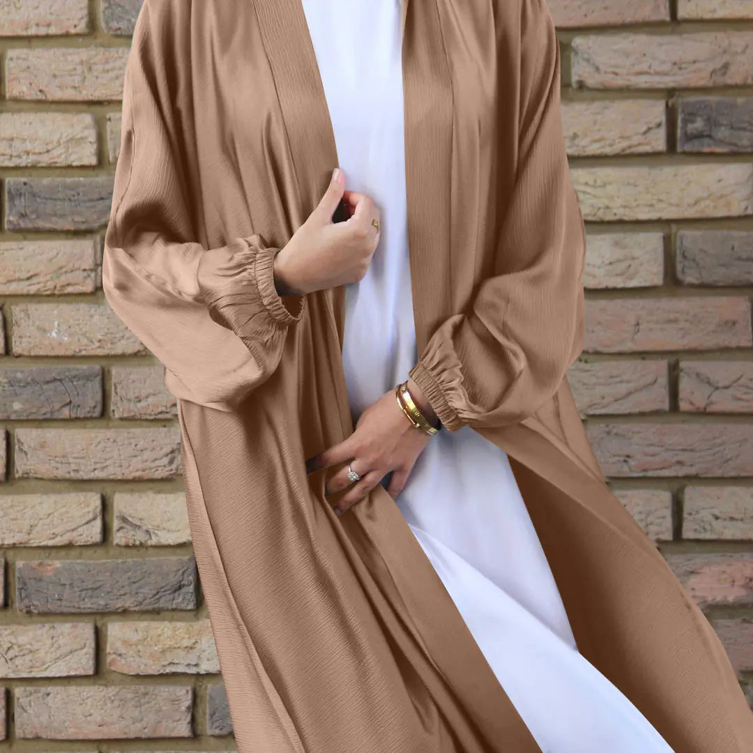 Dubai Bubble Satin Elegant Cardigan