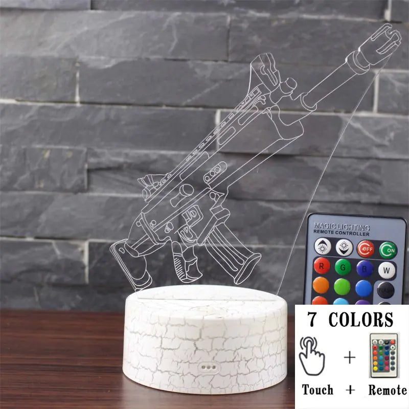 Colorful 3D LED Touch Lamp