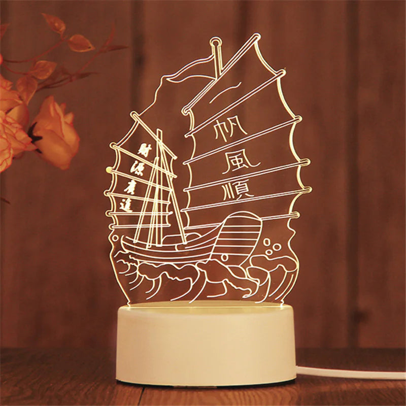 Romantic 3D Acrylic LED Lamp