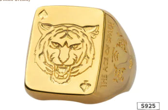Silver Tiger Zodiac Ring