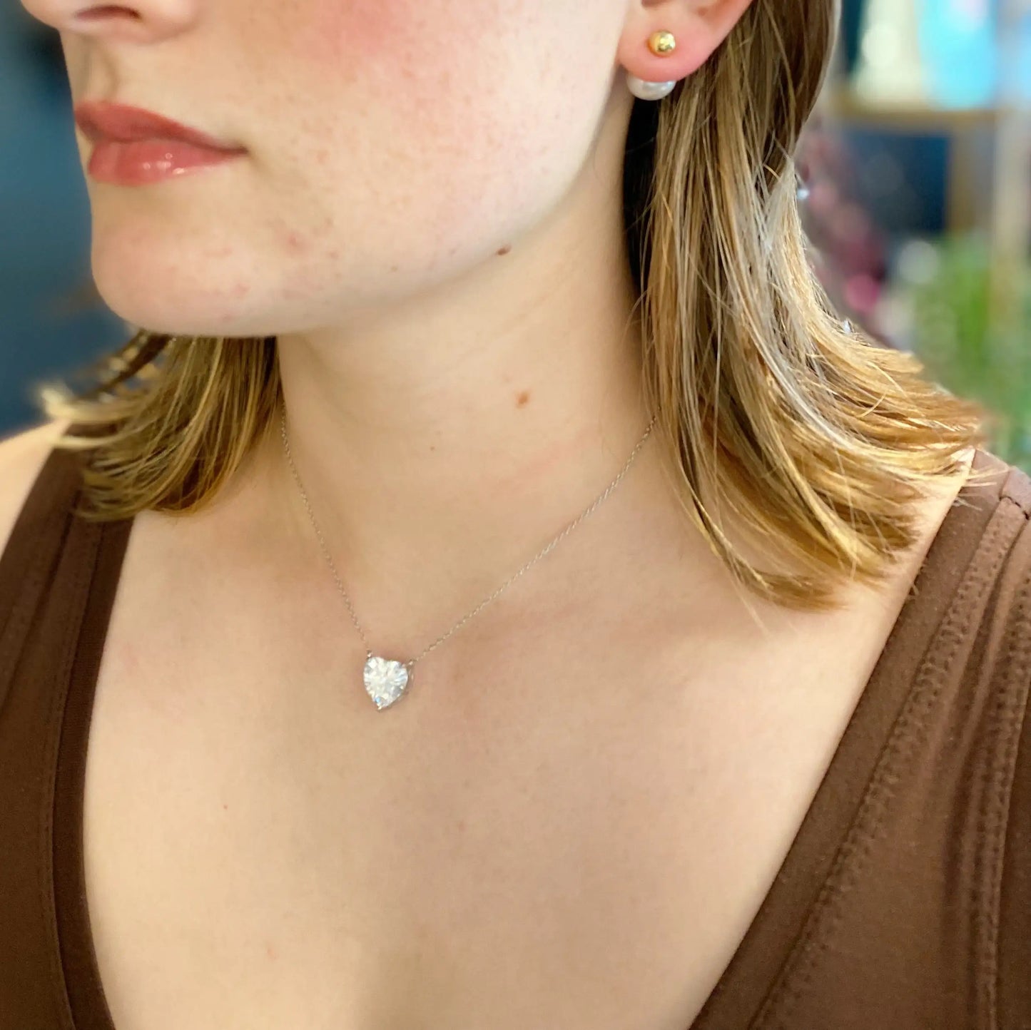 Elegant Sterling Silver Heart Pendant Necklace