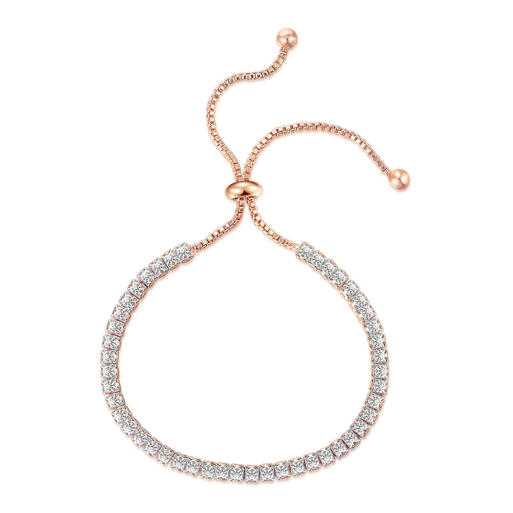 Elegant Women's Diamond Line Bracelet