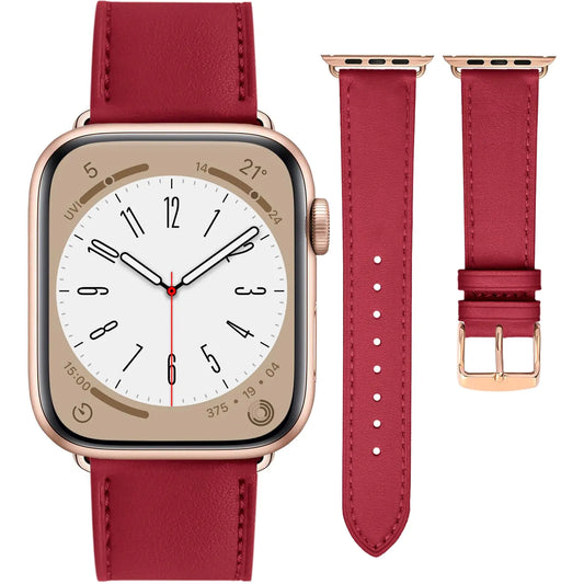 LuxRed Leather Strap for Apple Watch