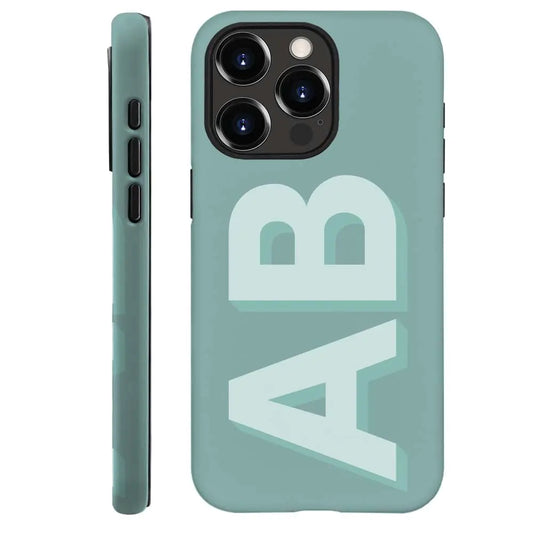 DAIZAG Case Compatible with for iPhone 16 15 14 13 Pro Max Plus 12 11Custom Large Initial 029 Name Phone Case Hybrid 2-Layer Hard ShellCustomized Personalized Phone Case for Girl Women Boy Men Gift