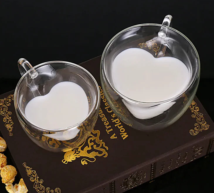 HeartView Thermal Glass Cup