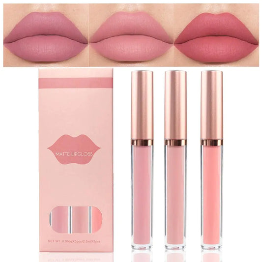 AMYS DIARY Matte Plum Trio Liquid Lipstick Set