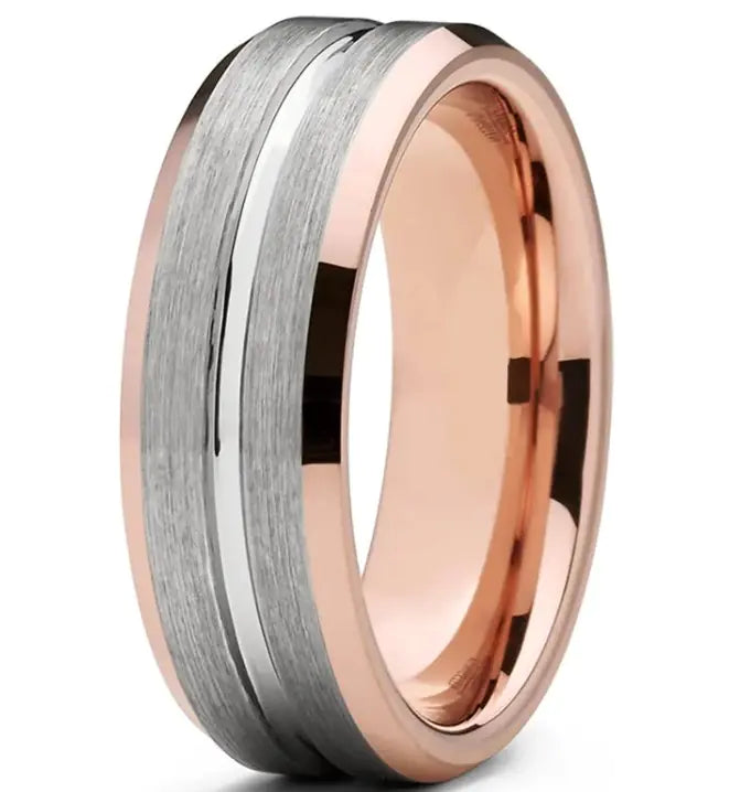 Modern Black Tungsten Men's Ring