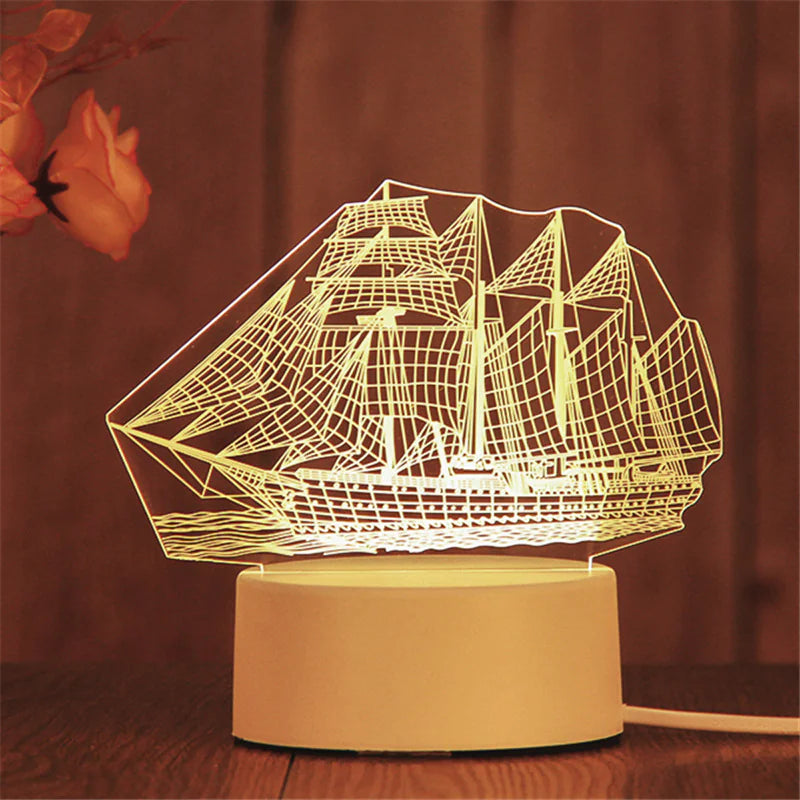 Romantic 3D Acrylic LED Lamp