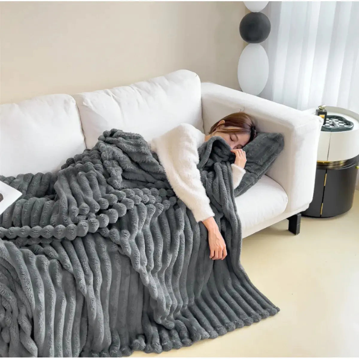 Luxurious Velvet Fur Throw Blanket