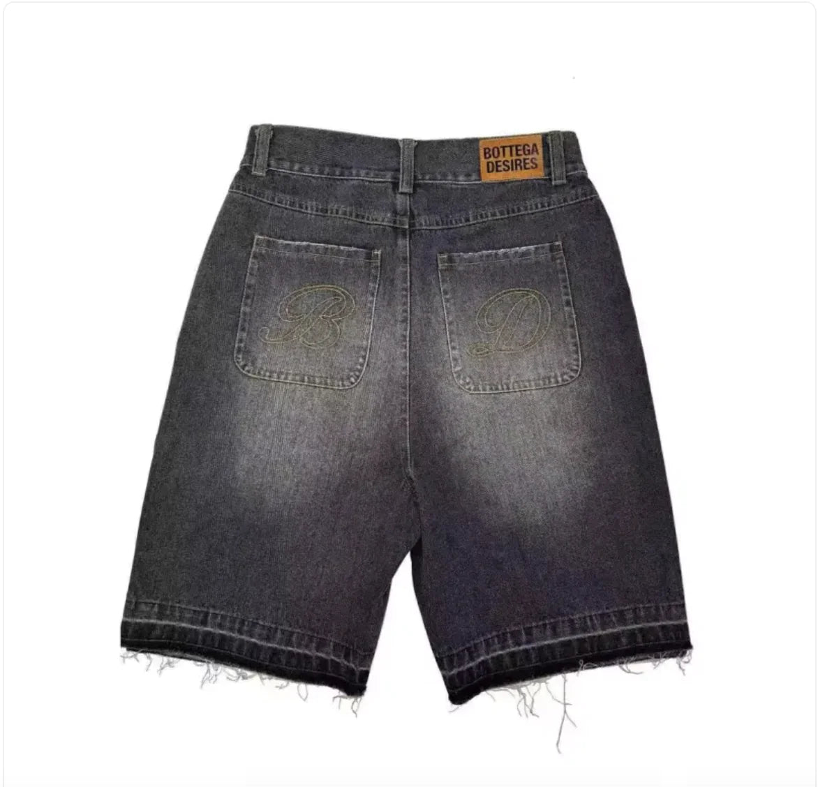 Vintage Alphabet Denim Shorts for Men
