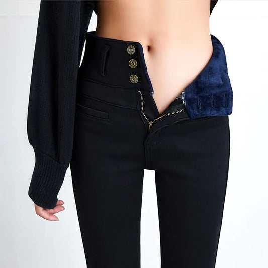 Chic High-Rise Art Jeans