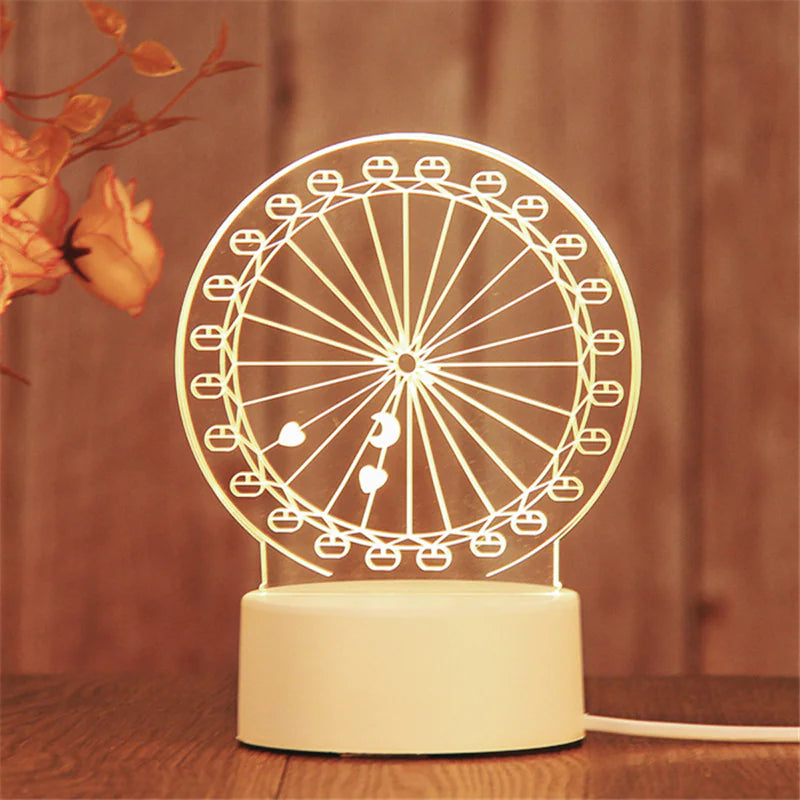 Romantic 3D Acrylic LED Lamp