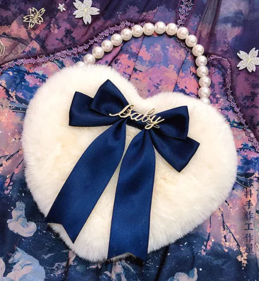 Chic Heartfelt Plush Bag