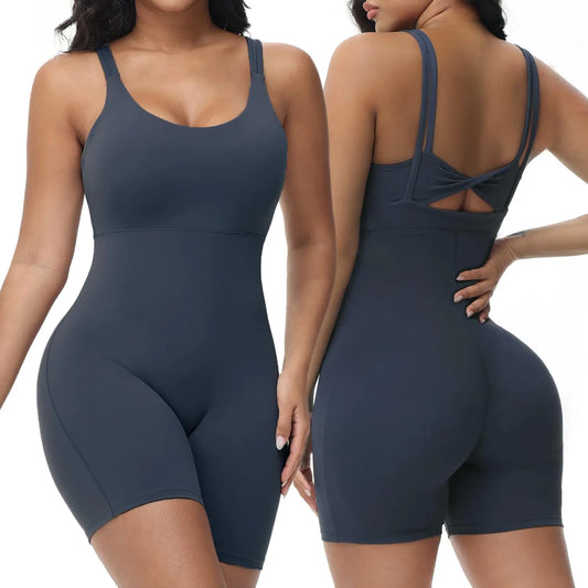 Wenlia Sleek Sleeveless Workout Jumpsuit