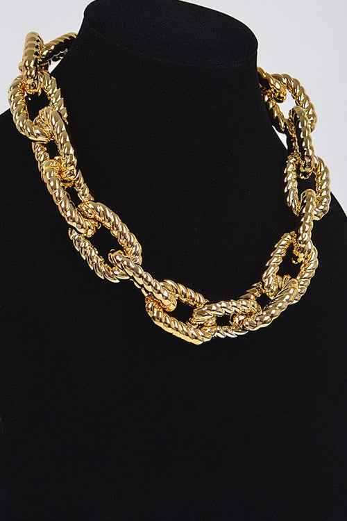 Texture Chain Link Necklace