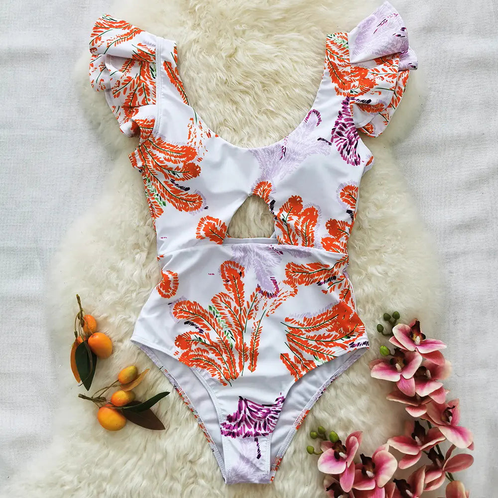 2024 Chic Back Cutout Swimwear Trio