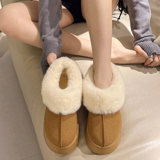 Women's Plush Suede Fur Slippers
