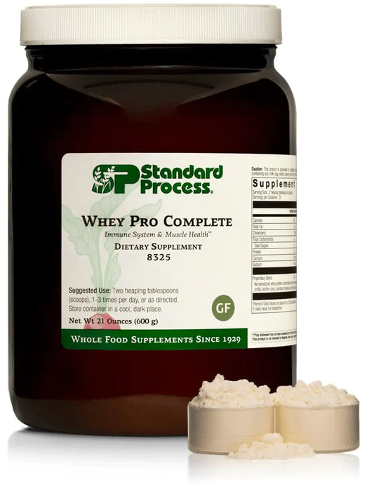 Standard Process Whey Pro Complete - Whole Food Immune Support with Colostrum Chicory Root and Whey Protein Powder - 21 Ounce 25 Servings