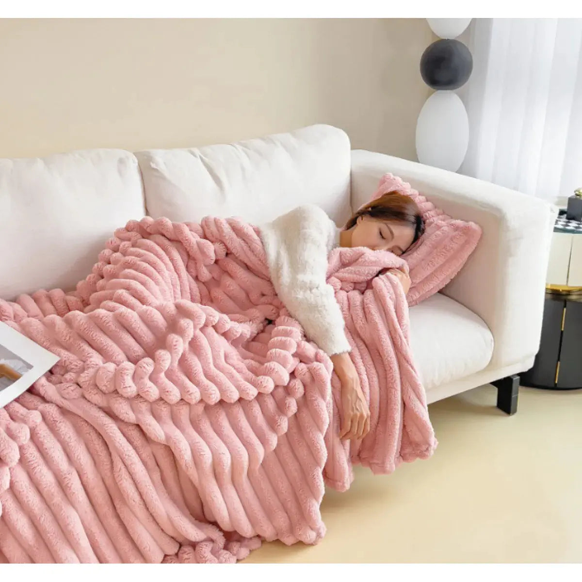 Luxurious Velvet Fur Throw Blanket