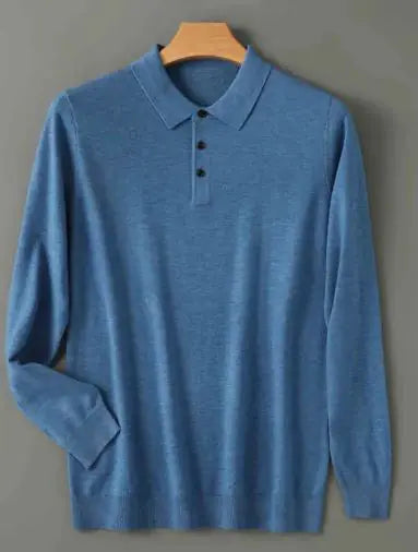 Men Long-sleeved Knitted Shirt