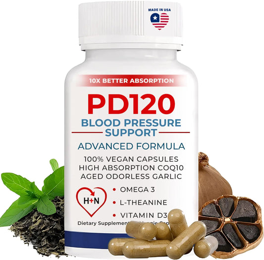 BP120 Heart Health Formula with Black Garlic & COQ10 - 60 Caps
