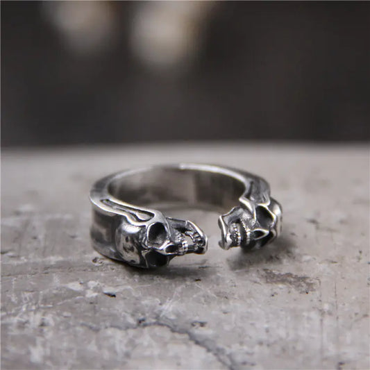 Sterling Thai Silver Skull Ring