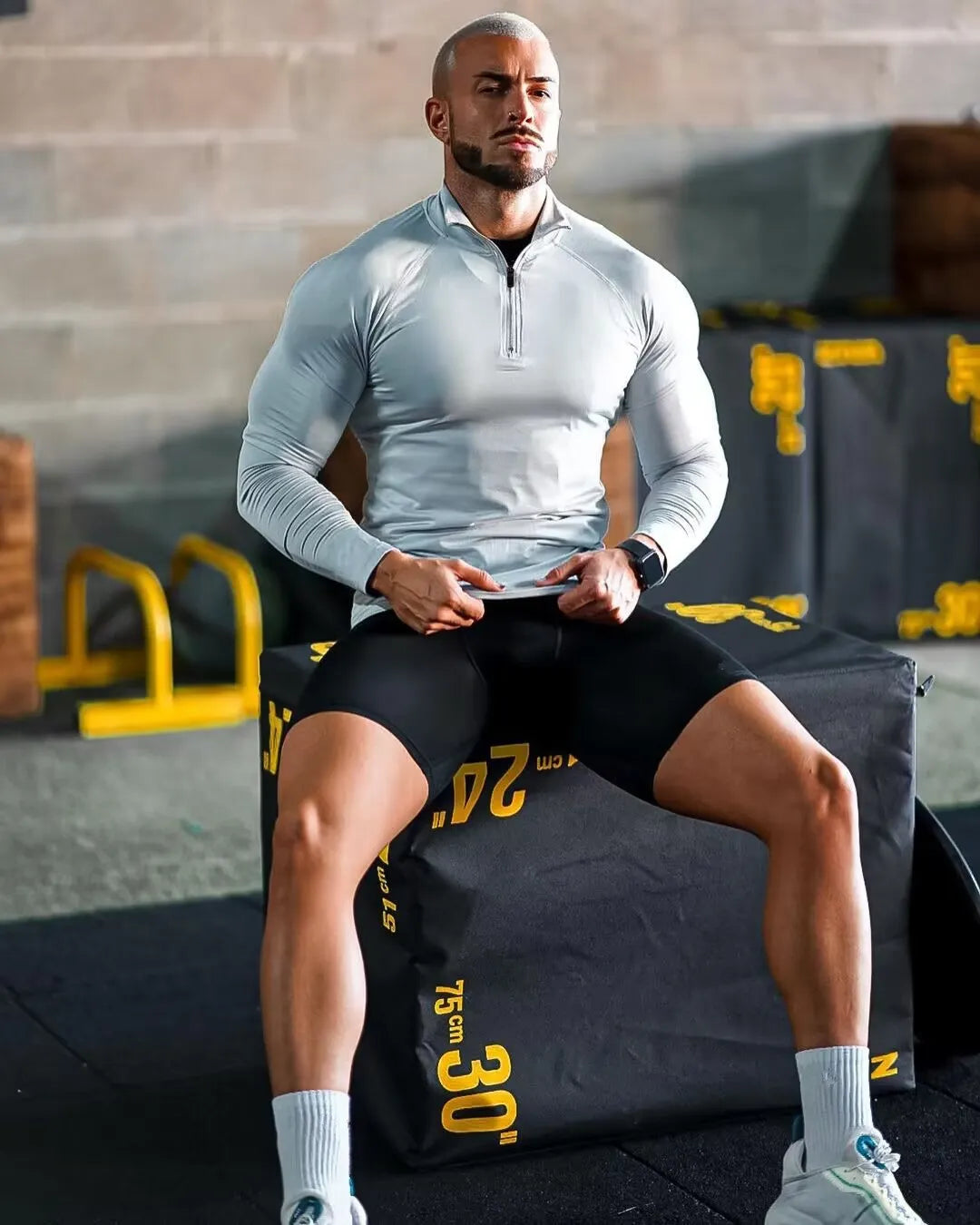 Athletic Half-Zip Workout Tee