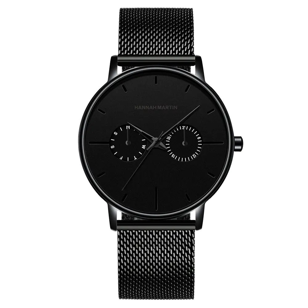 Classic Leather-Crafted Timepiece - Modern Appeal