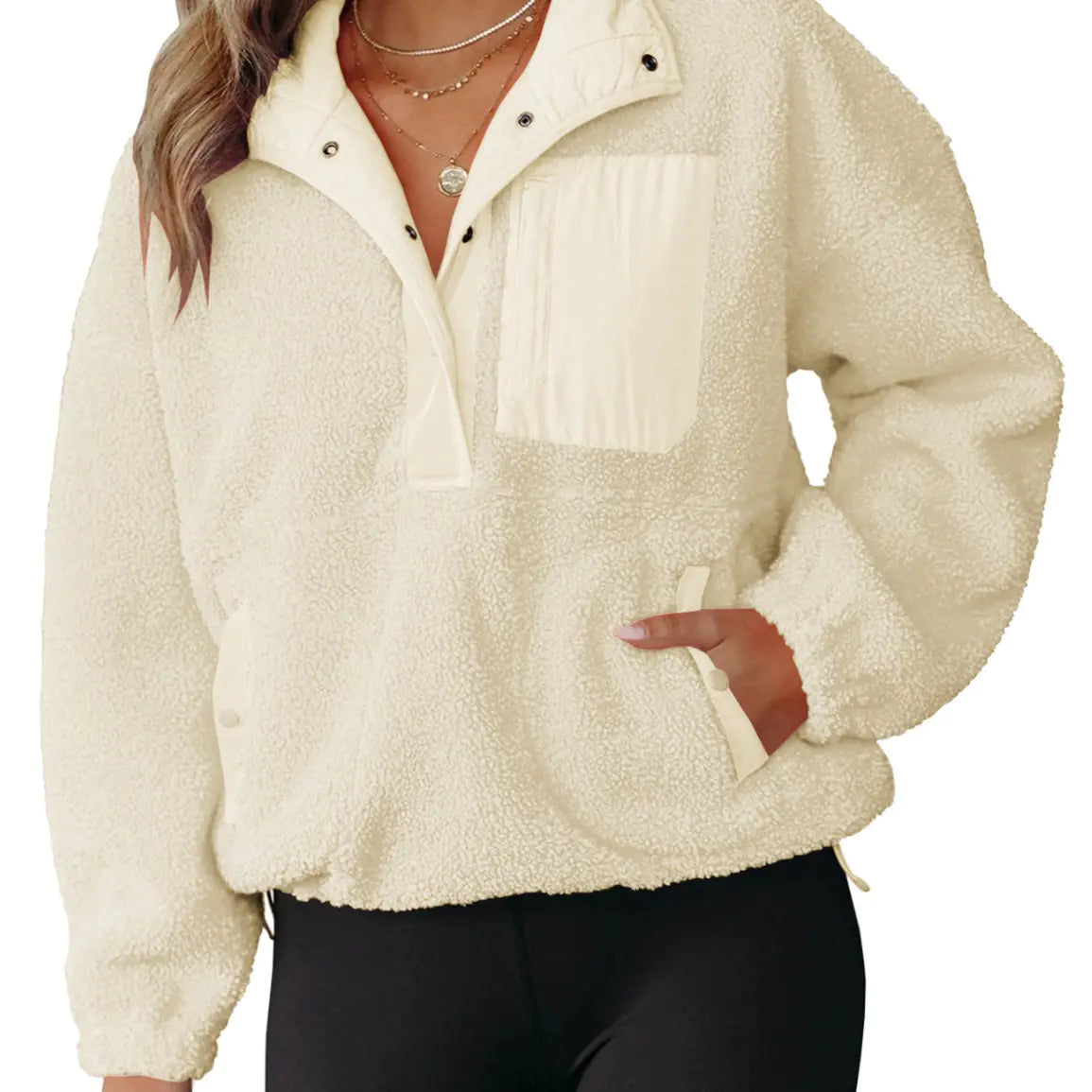 Color Block Half-Zip Women's Sweatshirt