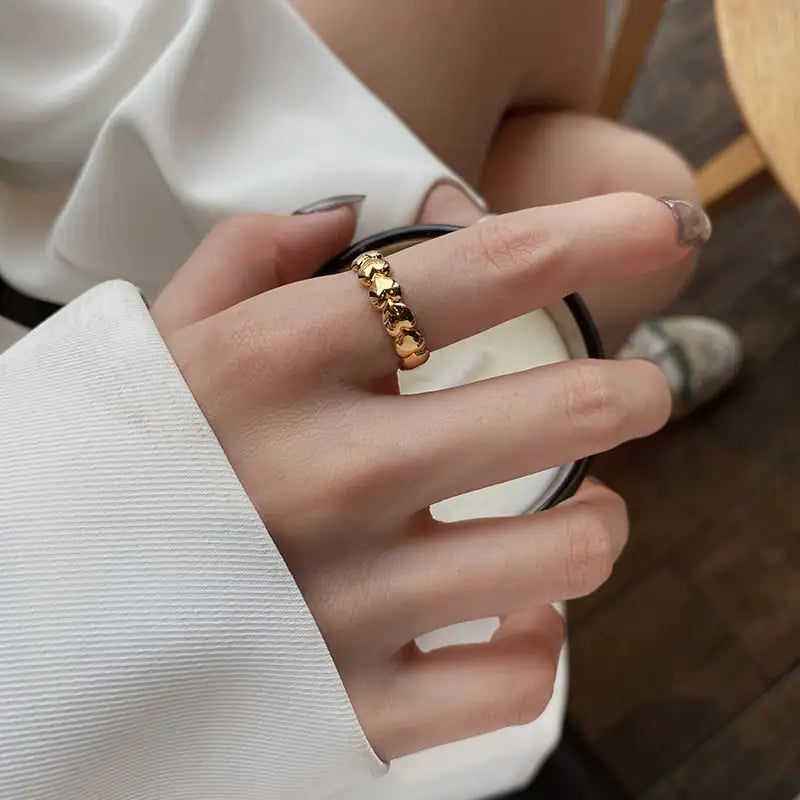 Elegant Geometric Statement Ring for Women