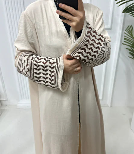Elegant Embroidered Oversized Abaya with Tassels