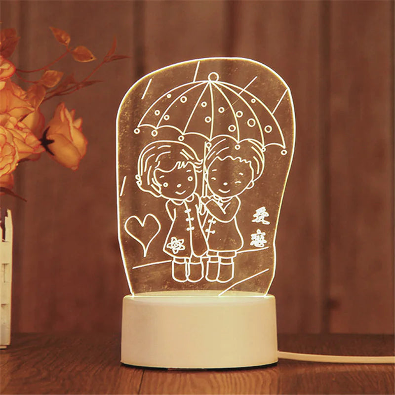 Romantic 3D Acrylic LED Lamp