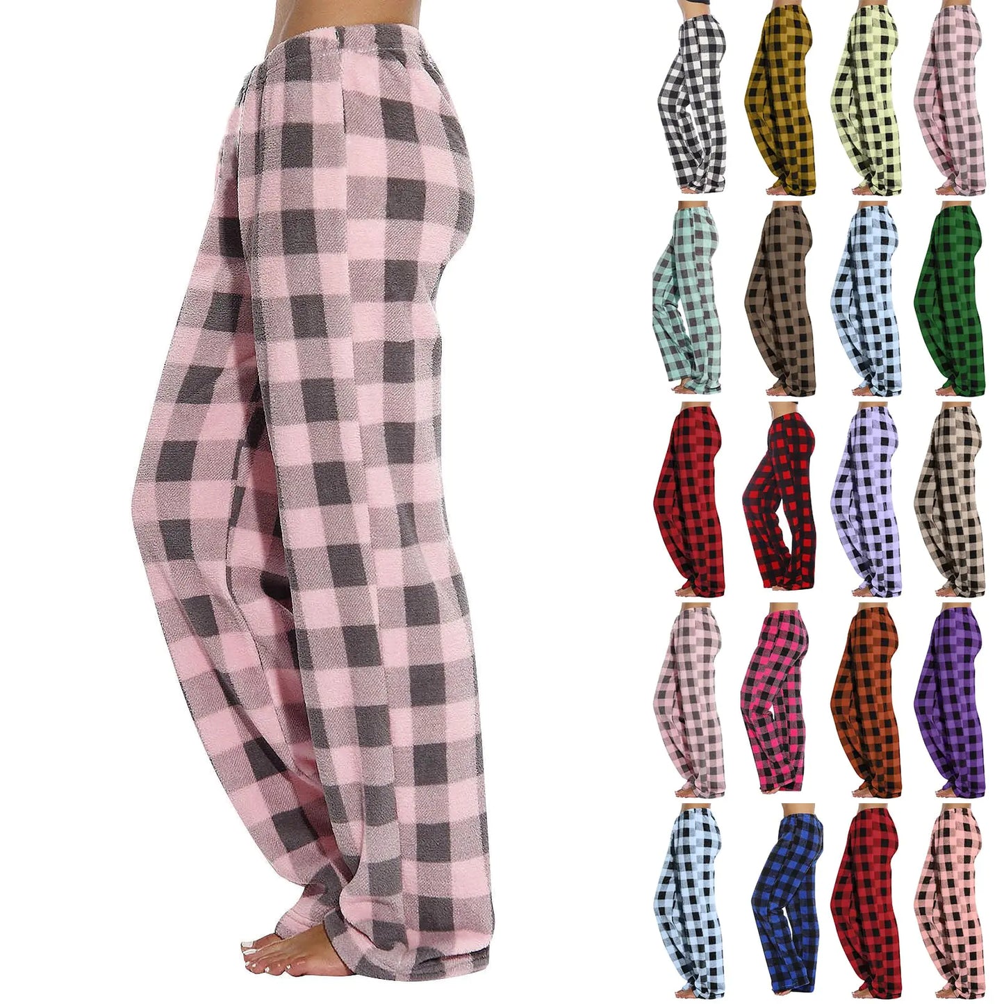 Buffalo Plaid Fleece Lounge PJ Pants