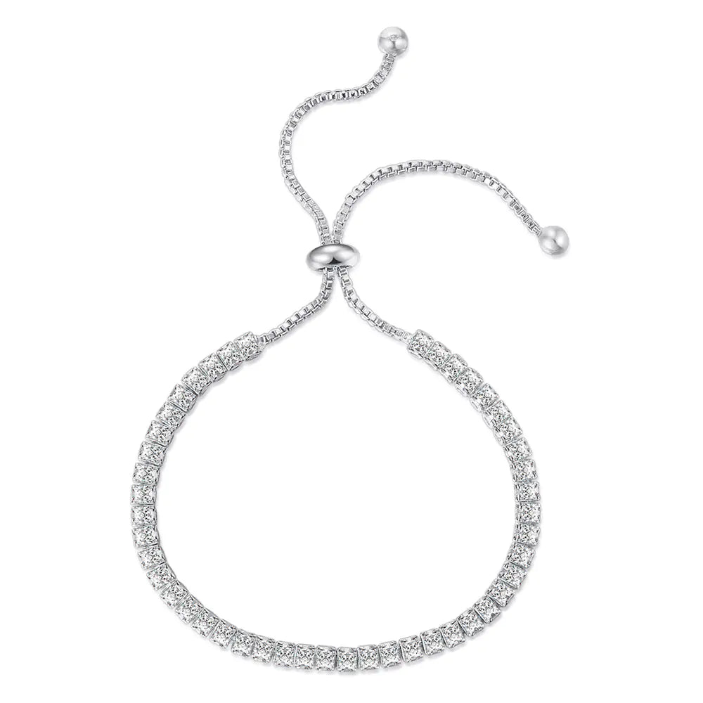 Elegant Women's Diamond Line Bracelet