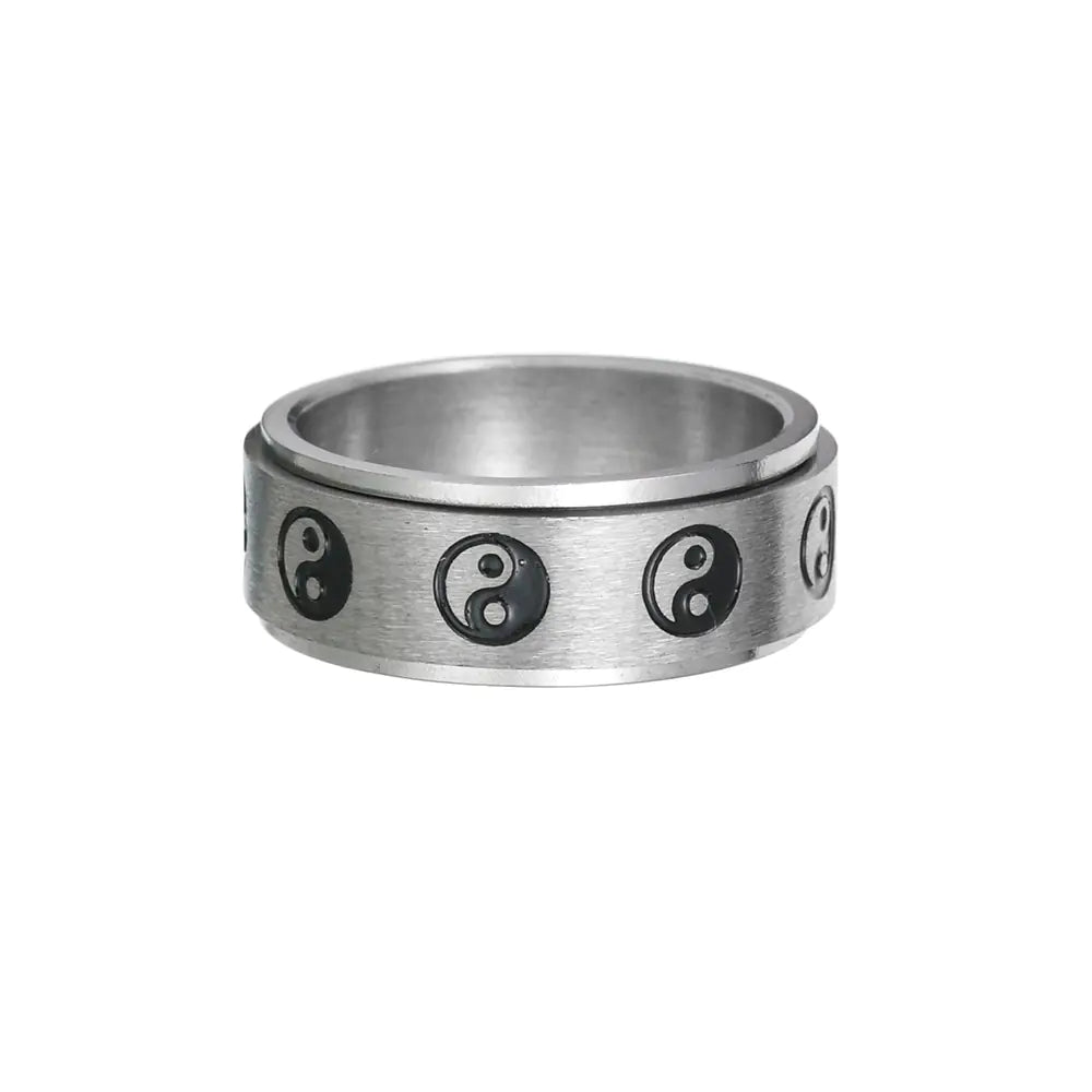 Sleek Stainless Anxiety Relief Ring