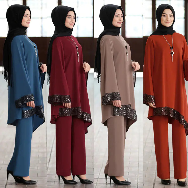 Elegant Arabian Plus Size Dress Set