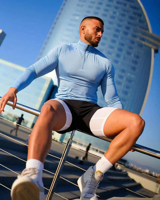 Athletic Half-Zip Workout Tee