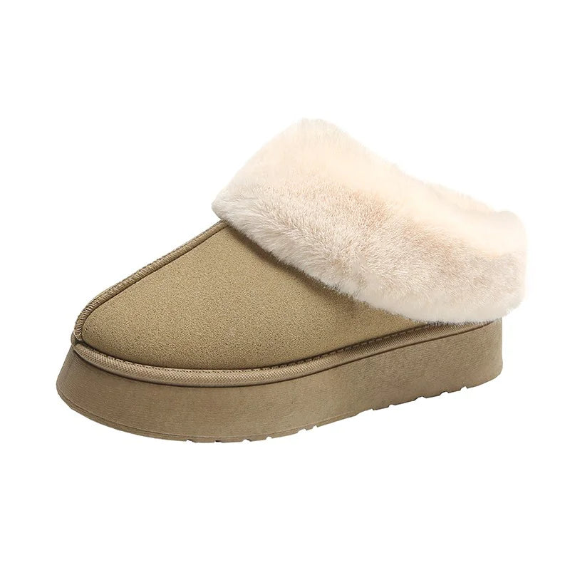 Women's Plush Suede Fur Slippers