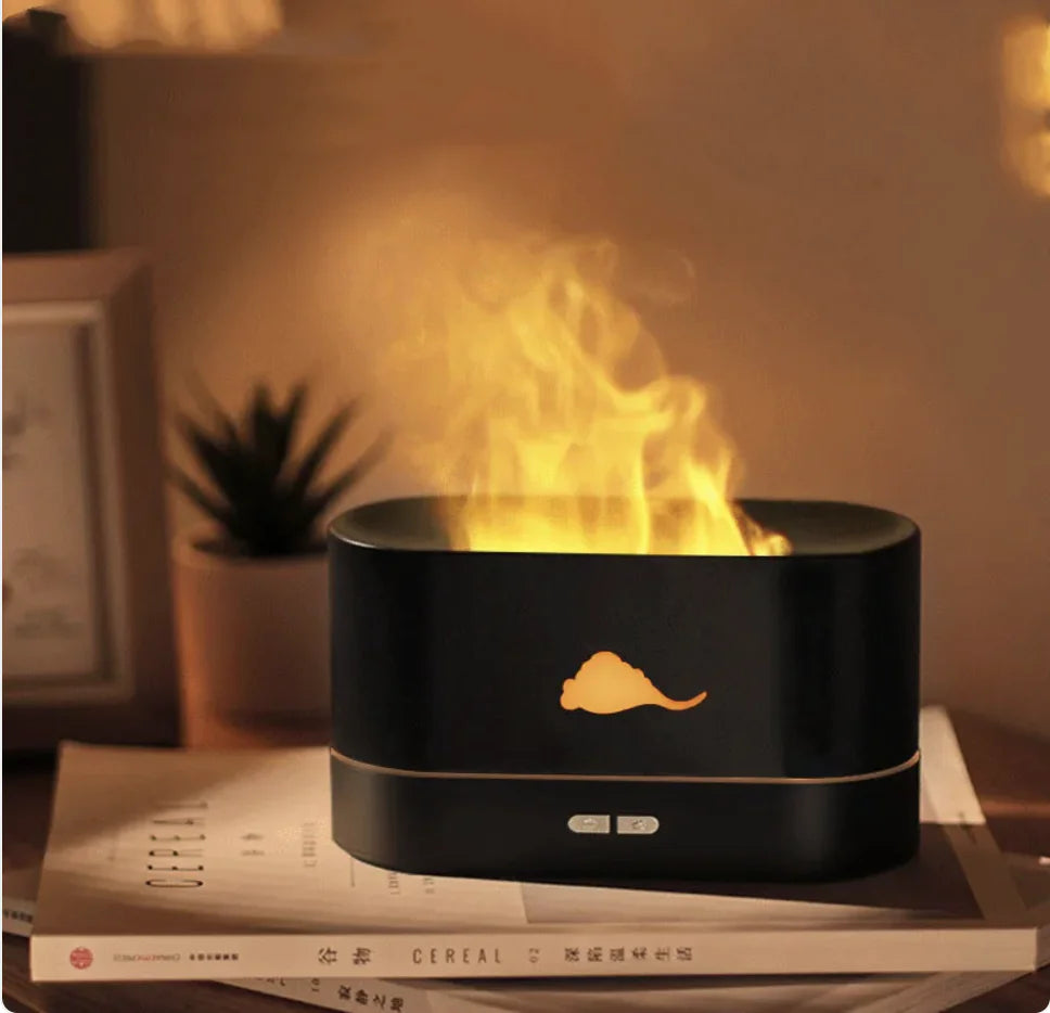 Aroma Flame Humidifier with Crystal Light