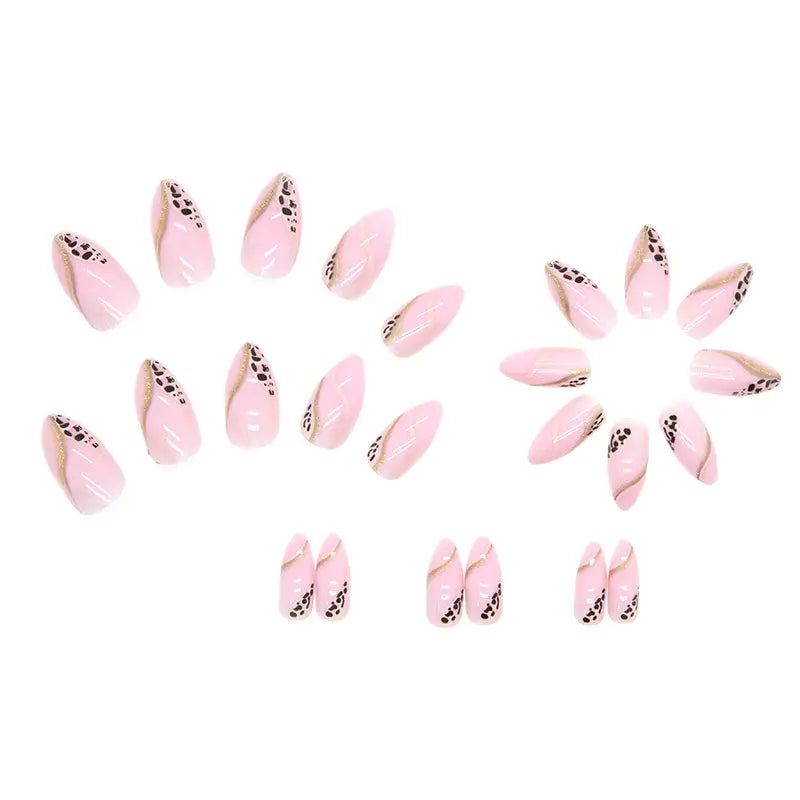 Chic Pink Leopard Press-On Nails