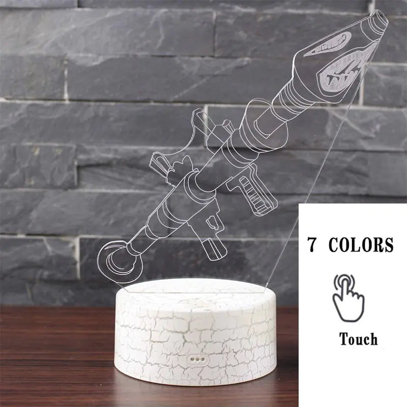 Colorful 3D LED Touch Lamp
