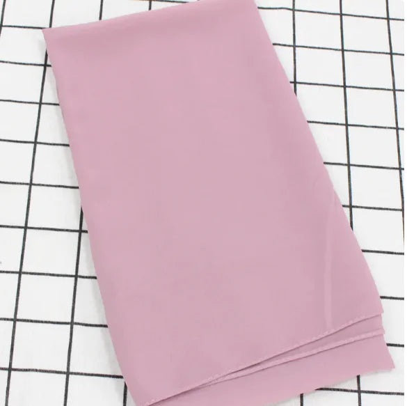 Chic Pearl Chiffon Hijab - Lightweight Solid Shade